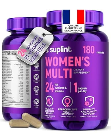 Multivitamines et Minéraux Femme Haute Puissance – Complexe A–Z avec Vitamine B6, Fer, Zinc & Vitex – 180 Gélules – Complément Alimentaire Premium avec Multivitamines et Minéraux