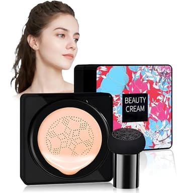 Mushroom Head Air Cushion, CC Cream Foundation, Fond de Teint Hydratant, BB Cream, Facile à Appliquer, Base de la Peau Cache, Imperfections Durable Maquillage Nude, Éclaircissant Pigment-Naturelle