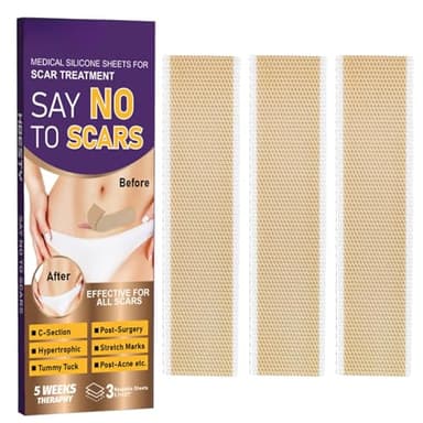 Nankoyal Feuilles Silicone Cicatrices - Estomper Cicatrices Anciennes Et Nouvelles | Silicone Anti-Chéloïdes - Pour Vergetures Soins Postopératoires Abdominoplastie