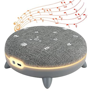 TERRAILLON - ZEN BOX, Aide à la relaxation, Machine à Bruit Blanc avec 7 sons apaisants, Streaming musique via Bluetooth, 8 ambiances lumineuses, programmes 30-60-90 min, USB-C