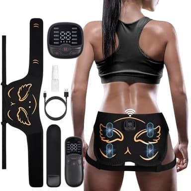 AOOWU Electrostimulateur Musculaire, 10 Modes et 30 Intensités EMS Electrostimulateur Glutei, Appareil Musculation Electrique Hanches et Fesses, pour Aider à Façonner Le Muscle Raffermir Les Fesses