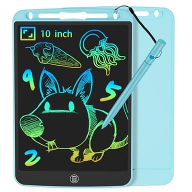 JOEAIS Tablette d'écriture LCD 10 Pouces, Tablette Graphique Enfant Dessin pour l'apprentissage, Le gribouillage et la Prise de Notes, Cadeaux de Noël et d'anniversaire pour Garçons et Filles (Bleu)