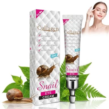 Crème Contour des Yeux Anti Rides, Crème Yeux Hydratante Anti Poche Sous les Eyes, Soin Contour des Eyes pour Réduire Cernes et Ridules, Texture Légère Rapide Absorption, 20ML