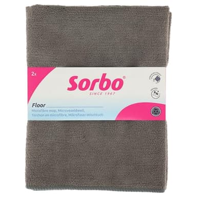 Sorbo Lot de 2 Lavettes Sols Microfibre – 50x60 cm – Nettoyage Universel – Utilisation Sèche ou Humide – Résultat sans Traces – Lavables & Réutilisables