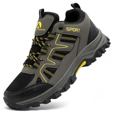 ASOCO DREAM Chaussures de Randonnée Homme Femme Antidérapant Chaussures de Trekking Respirant Chaussure de Marche,Vert,43 EU