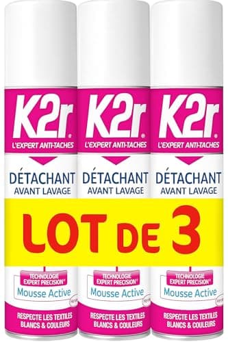 K2R - Aérosol Détachant avant lavage 400Ml - Lot De 3 - Vendu Par Lot