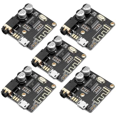 PAGJHRFJG 5 Pièces Carte Récepteur Audio Bluetooth BT 5.0 Amplificateur Audio Stéréo 3.7-5 V Amplificateur de Haut-Parleur de Voiture Bricolage