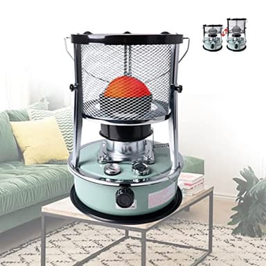 Poêle À Pétrole Portable,Efficace Réchaud à pétrole,Chauffage de grande surface à 360 °,faible consommation d'énergie,sécurité,chauffage de pêche sur glace de jardin de camping ( Color : Green )