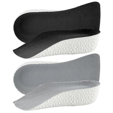 2 paires 3,5 cm Talonnette Rehaussante Homme, Invisible Semelle Rehaussante Homme, Confortable Absorption Des Chocs Talonettes Rehaussantes Femme Respirant Semelle Grandissante, Talonnette