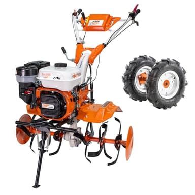 RURIS - Motoculteur Professionnel 731FR - Moteur General Engine de 8,5 CV - Largeur de Travail de 560-830 mm - Surface Traitée Allant Jusqu'à 1000 m²/h, Orange
