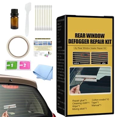 Générique Kit De Réparation pour Dégivreur De Lunette Arrière, Kit Réparation pour Lunette Arrière Chauffante, Outil De Réparations pour Pare-Brise pour Rayures Voiture Et Lignes Grille Cassées