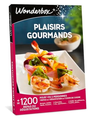 Wonderbox - Plaisirs Gourmands - Coffret Cadeau - Idée Cadeau Gastronomie