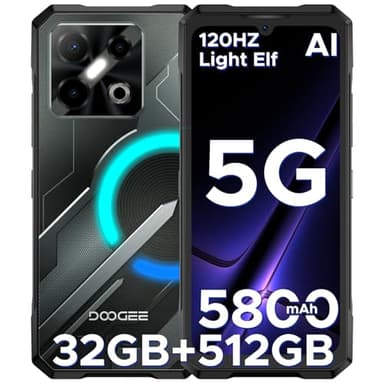DOOGEE Blade GT Pro Téléphone Portable Incassable 32GO+512GO, Écran IPS Waterdrop 6,72" FHD+ 120 Hz, Android Smartphone, Processeur Octa Core Dimensity 7020, 100 Mpx + 32 Mpx, Batterie 5500 mAh, NFC