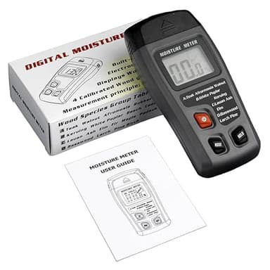 QUMOX humidimètre numérique pour bois de chauffage, petit détecteur d'humidité portatif pour bois de chauffage, détecteur d'humidité pour bois de corde, meubles, sol, mesure de l'humidité du bois.