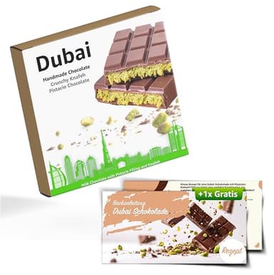 Dubai Chocolate 100 grammes - Kadayif/Kanufa & Pistachio - chocolat au lait selon une recette arabe