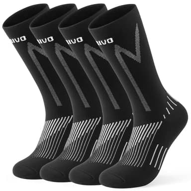 Compression Chaussettes Running Homme Femme, Chaussettes Randonnée Sport, Chaussette de Contention 8-15 mmHg, Respirable et Support, pour Course à Pied, Trail Running, Cyclisme Velo, Anti Ampoule