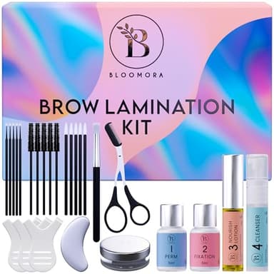 Brow Lift Kit Sourcil, Brow Lamination Kit Durée de 6-8 semaines, 15 Applications, DIY Sourcils, avec Instructions, Sûr et Efficace