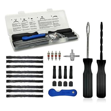 ZERINT 26 Pièces Kits de Réparation de Pneus, Bandes de Réparation de Pneus Pour Voiture Moto