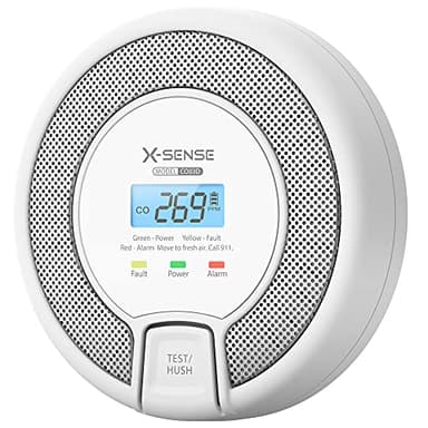 X-Sense Détecteur de Monoxyde de Carbone Autonome avec Affichage Numérique, Capteur Précis avec Une Durée de Vie de 10 Ans, Batterie Remplaçable, Conforme à la Norme EN50291, CO03D