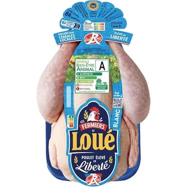 LOUE Les Fermiers Poulet entier blanc label rouge IGP 1,25 kg