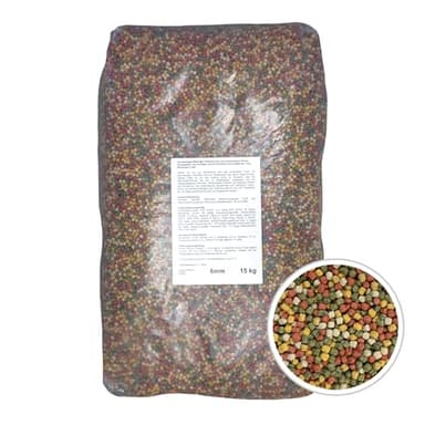 Koi Herdecke - 15 kg de mélange d'aliments pour Poissons Koi | Granulés flottants de 6 mm | Convient aux Poissons d'ornement - Poissons Rouges - orfèvres - shubunkin | Paquet de 15 Kilos