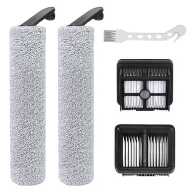 H12 Pro Ultra/H13 Pro Accessoires pour Dreame Aspirateur humide et sec H12 Pro Ultra/H13 Pro - 2 rouleaux de brosse + 2 filtres + 1 brosse de nettoyage
