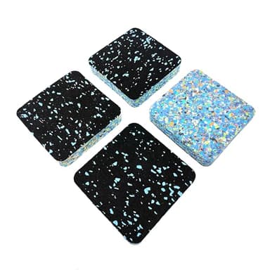Tapis de Protection de Sol 10 cm x 10 cm, Tapis d'exercice Anti-Vibrations, Tapis de Tapis de Course, Coussinets amortisseurs pour Lave-Linge, sèche-Linge, Machine à Coudre, Lot de 4, 2 cm