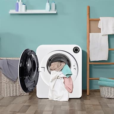 Sweiko Sèche-linge 3 kg en acier inoxydable, 5 programmes, triple filtre, Blanc