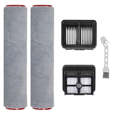 H12 Pro FlexReach Accessoires pour Dreame H12 Pro FlexReach,H15 Pro,H15 Mix,Mova M10 Aspirateur 5 Pièces de Rechange Kit D'accessoires Comprenant 2 Rouleaux de Brosse, 2 Filtres,1 Brosse de Nettoyage