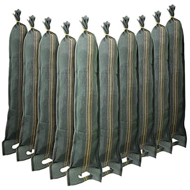 TK THERMALKING 10 Sacs anti inondation - Sac de sable à remplir avec poignée – Barrière pour porte de garage en cas d’inondation (25 x 100 cm)