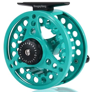 Sougayilang Moulinet de pêche à la mouche à grande bobine – Corps en aluminium moulé sous pression – Poids 5/6, 7/8 – Moulinet essentiel pour débutants – QL7/8