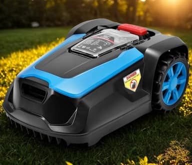 LEADZM Robot Tondeuse sans Fil Automatique 1200m² - Recharge Auto, Contrôle App Bluetooth/Wi-FI, Hauteur de Coupe 25-65 mm, Largeur de Coupe de 220 mm, Pente 47%, Étanche IPX5, Moins de 66