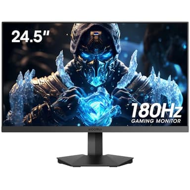 KOORUI Écran PC Gaming 24.5 Pouces, FHD (1920 x 1080), 1ms, Ecran 180Hz HDMI & Displayport, VA,Adaptive Sync,Grand Angle de Vue 178°