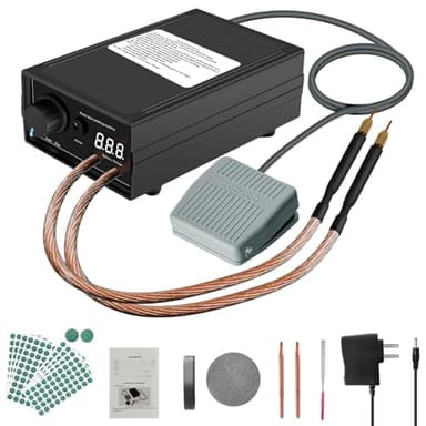 8000W Soudeuse par Points, Portable Soudeuse par Point pour Batterie, Équipement de Soudage Rechargeable avec Stylo de Soudure pour Bandes de Nickel 0,1~0,3 mm