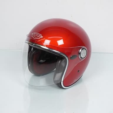 Casque Jet Moto Scooter Torx Salt Lake Rainbow Red Gloss Taille XS 53-54cm Compatible avec Homme Femme