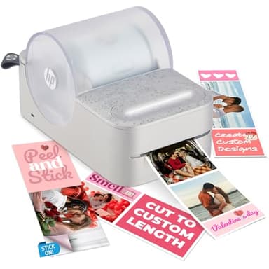 HP Sprocket Panorama Imprimante Photo et étiquettes Couleur Portable instantanée (Gris) Personnalisez Les Impressions 2" x 0,5" - 9" sur du Papier adhésif Zink - Créez des Bandes photobooth Amusantes