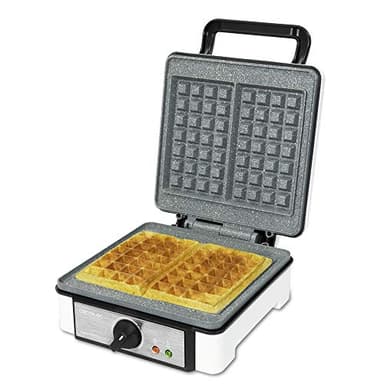 Cecotec Gaufrier Fun Gofrestone Double. Revêtement Antiadhérent RockStone, Thermostat Réglable , Gaufres Grand Format , 1200 W.