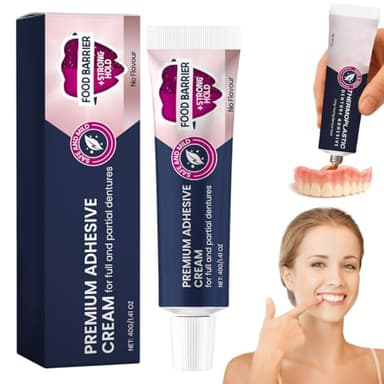 VRYNDH Crème Fixative Extra Forte,Fixation Extra Forte,colle dentaire Extra Forte,Pro Plus,Pour Prothèses Dentaires Partielles ou Complètes,40g