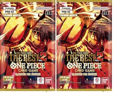 Asmodee - One Piece OP02 Premium Booster Volume 2 - Bandai - Jeu de Cartes à Collectionner JCC - en français (Lot de 2)