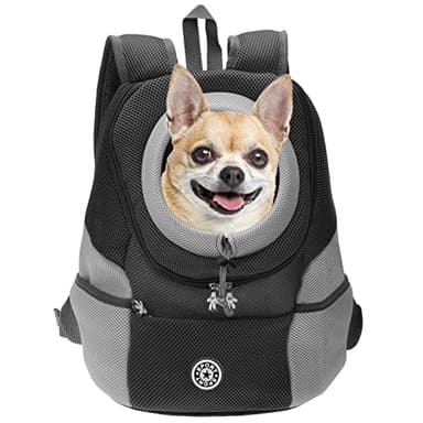 ESPFHN Sac à Dos de Transport pour Chien - Respirant - Imperméable - pour Petits Chiens et Chats - Sac à Dos de Transport réglable - Bandoulière rembourrée - pour randonnée, Voyage en Plein air