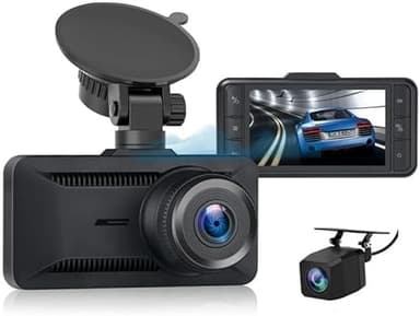 Oryzom Dashcam 4K Pro – Enregistrement Ultra HD avec caméras Avant/arrière, Vision Nocturne et Surveillance 24h/24(Chargeur de Voiture Standard 4k + 1080P)