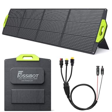 FOSSiBOT panneau solaire 200 W pour F1200 F2400 F3600 Panneau solaire pliable pour générateurs solaires portables - Systèmes solaires pour systèmes hors réseau - Pour jardi