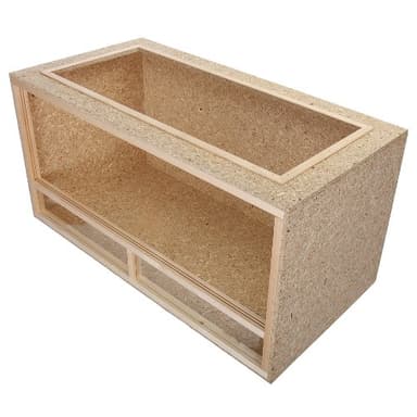Repiterra Terrarium pour Reptiles & Amphibiens en Bois OSB, Facile à Monter, Aération Sur Le Toit, façade en verre, 120x60x60cm