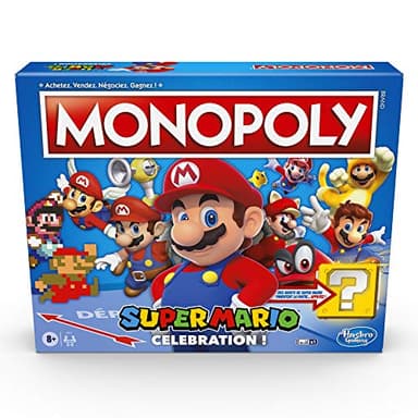 Monopoly Hasbro Gaming Édition Super Mario Celebration ! Jeu de Société pour Gamers - Jeu de plateau à Collectionner - de 2 à 6 Joueurs à partir de 8 Ans - Version Française - Multicolore