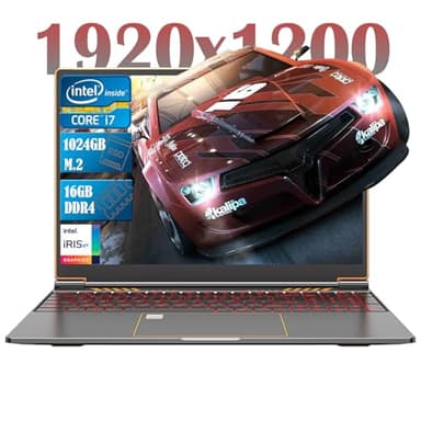 PINSTONE PC Ordinateur Portable 16" - 16 Go RAM, 1024 Go SSD, Jeu, i7 4,7 GHz Max, avec Touch ID, Wi11 Pro, WiFi, BT4.0, idéal pour Jeu/Divertissement.