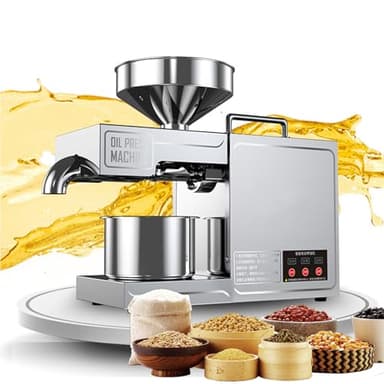 Hynbdes Presse à huile, presse-huile automatique pour olives,presse-huile commerciale,Machine d'Extraction d'Huile pour Presser les Cacahuètes, les Graines de Sésame, Colza