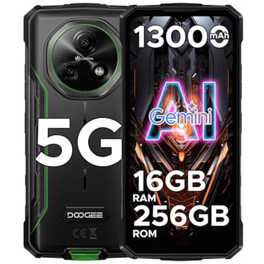 DOOGEE Fire7 Téléphone Portable Incassable 5G 2025 Android 15 10300mAh, Smartphone Incassable, 16Go(4+12)+256Go, 6,6 Pouces 64MP MTK 6300 Octa Core Gemini AI, GPS/NFC/OTG
