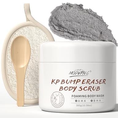 Gommage Corporel Kp Bump Eraser pour la Kératose Pilaire Jambes à la Fraise pour Femmes et Hommes Avec Acide Salicylique AHA Exfoliant Corporel Kp pour la Peau de Poulet Zone du Bikini et des Fesses