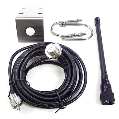 panjin Antenne Marine VHF 156-163Mhz Antenne de Mât ÉTanche en Caoutchouc avec Câble 5M RG-58 pour Bateau Voilier Yacht