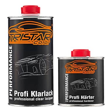 TRISTARcolor 0,75 litre vernis clair 2K peinture automobile haute brillance HS inclus. Durcisseur